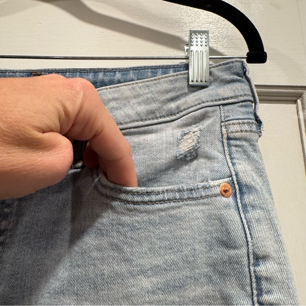 Gap Sky High Rise Vintage Slim Jeans Light Indigo 30 Straight 90s Denim Summer - Picture 9 of 14